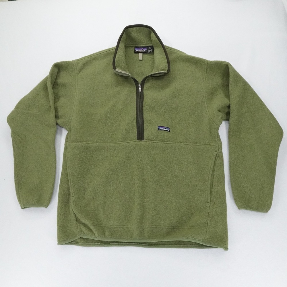 Vintage Patagonia Synchilla Pullover Mens XL Green Marsupial Half Zip Outdoor
